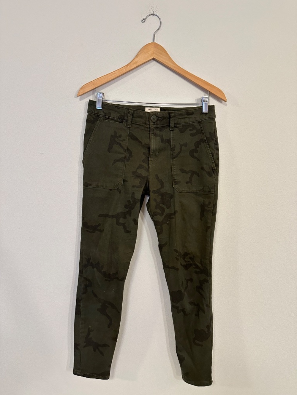 Sanctuary Standard Surplus Camo Skinny Utility Pants Green Women's 28